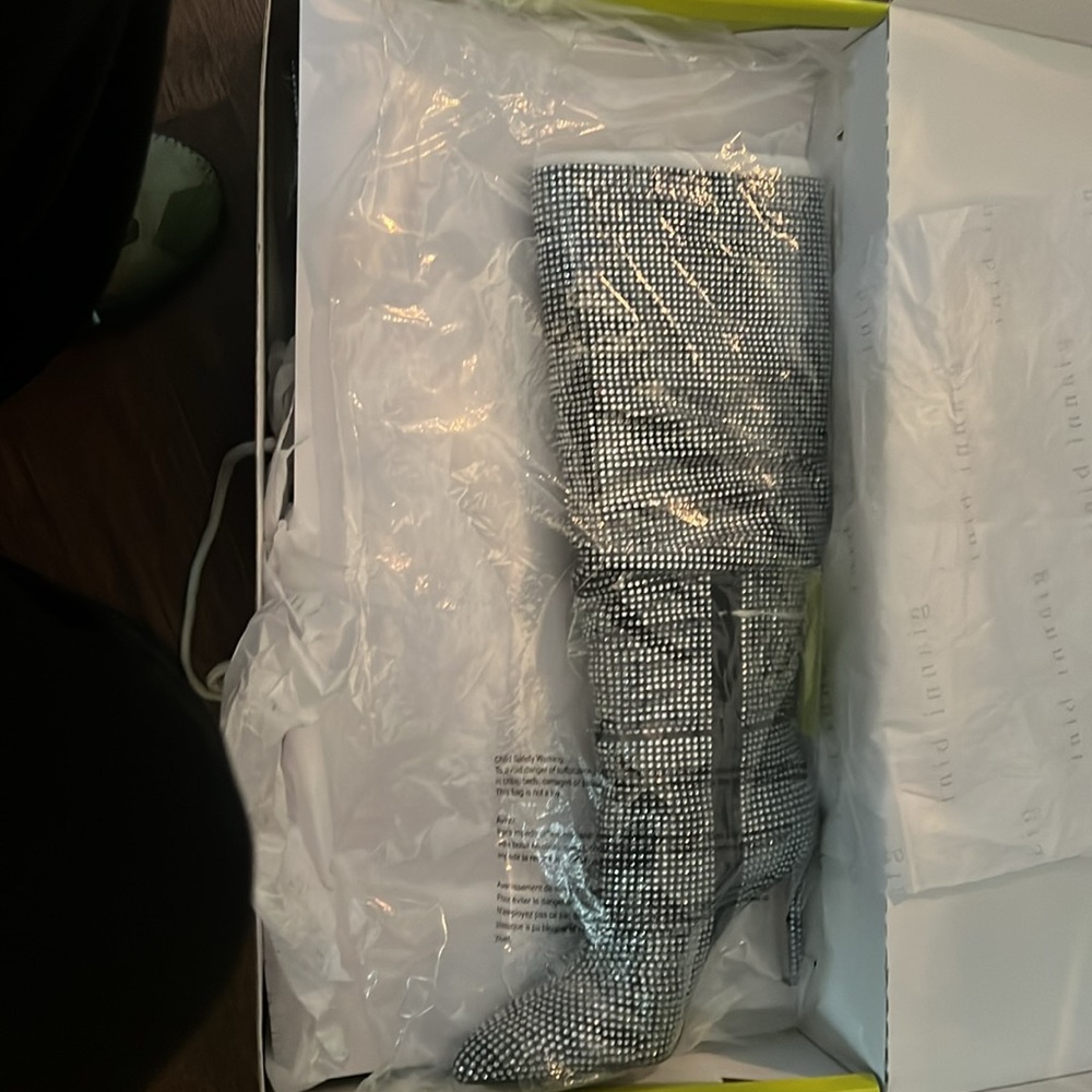 Gianni Bini Rhinestone Knee Boots - Picture 3 of 10